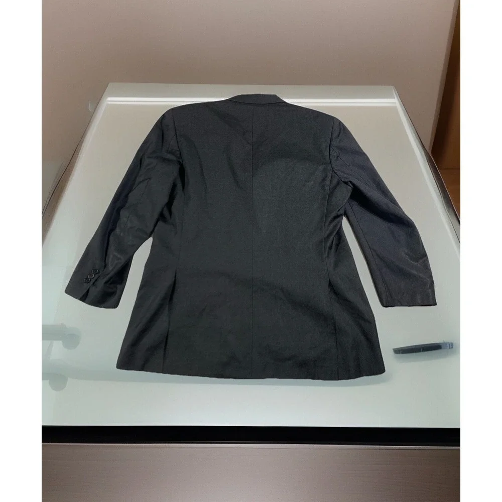 Canali Loro Piana Tasmanian Super 120s Wool Blazer Mens US 42R Dark Gray Italy‎